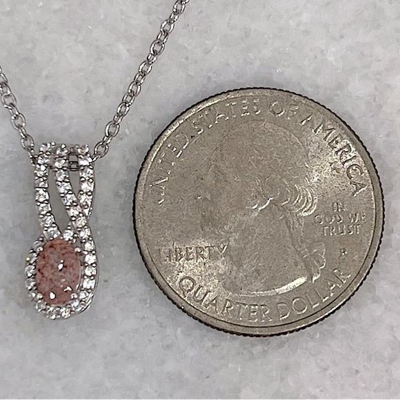 Cherry Tanzurine Zircon Sterling Silver Pendant Necklace - Picture 12 of 12